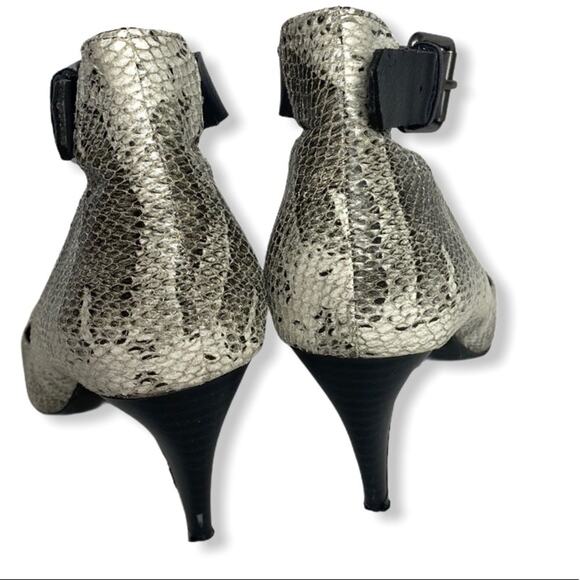 Joe’s Jeans “Ned” Snake Print Ankle Strap Heels - Picture 4 of 7
